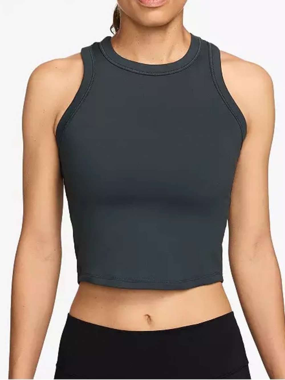 NWT Nike One Fitted Dri-FIT Cropped Tank Top Seaweed | Size XS